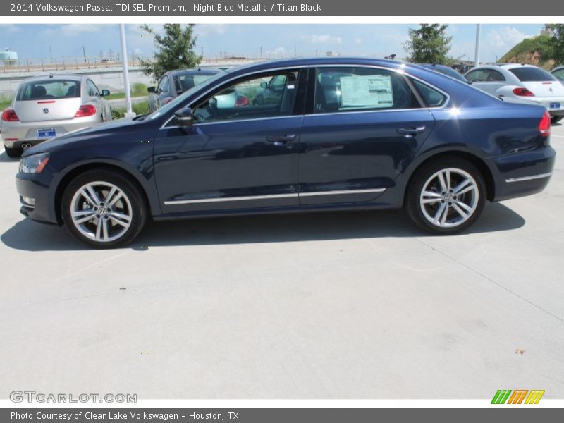 Night Blue Metallic / Titan Black 2014 Volkswagen Passat TDI SEL Premium