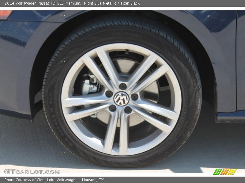 Night Blue Metallic / Titan Black 2014 Volkswagen Passat TDI SEL Premium