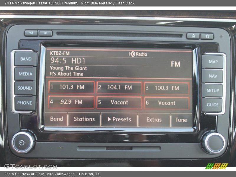 Night Blue Metallic / Titan Black 2014 Volkswagen Passat TDI SEL Premium