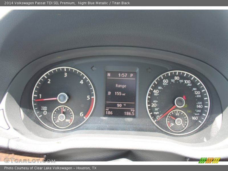 Night Blue Metallic / Titan Black 2014 Volkswagen Passat TDI SEL Premium