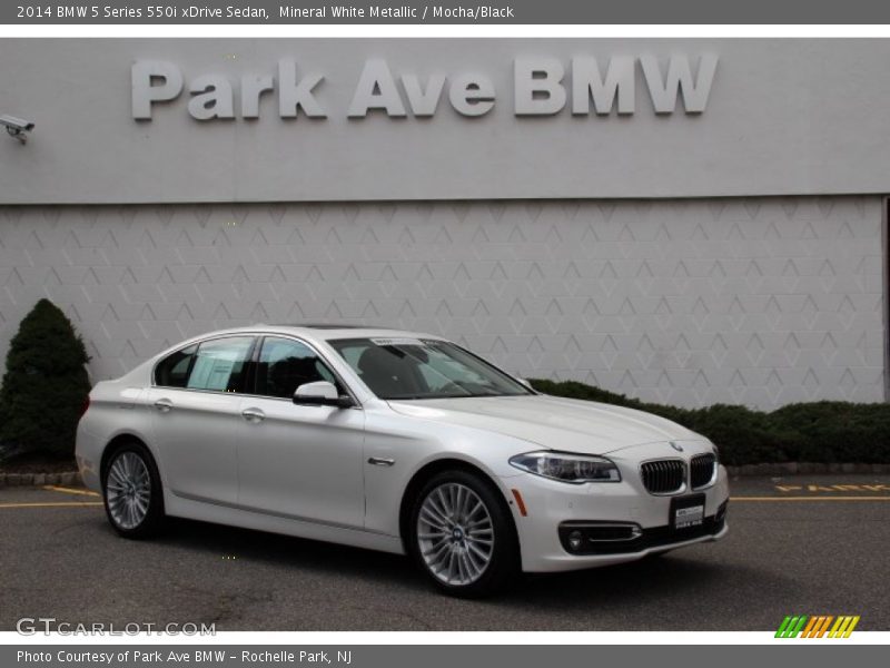 Mineral White Metallic / Mocha/Black 2014 BMW 5 Series 550i xDrive Sedan