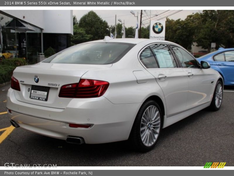 Mineral White Metallic / Mocha/Black 2014 BMW 5 Series 550i xDrive Sedan