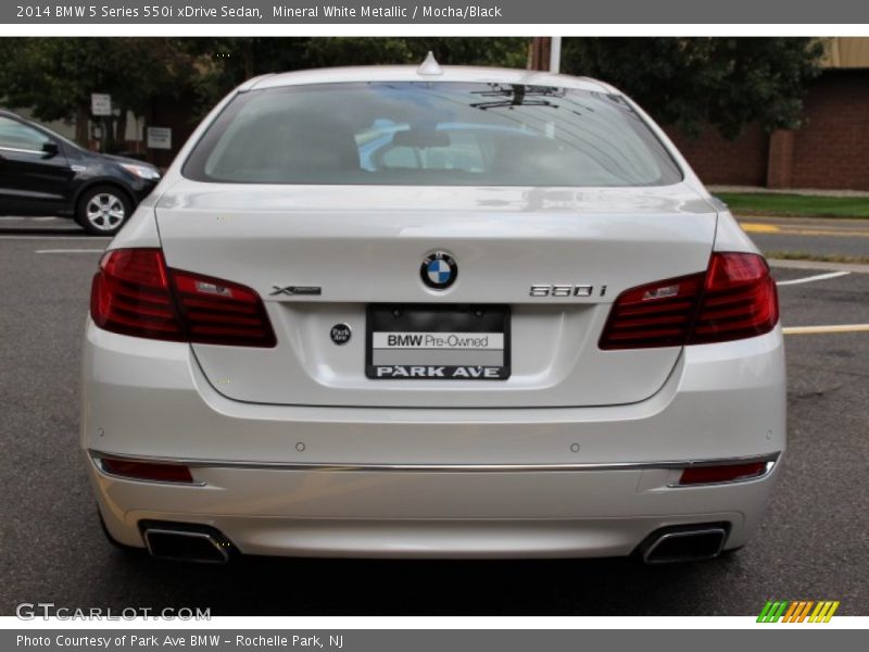 Mineral White Metallic / Mocha/Black 2014 BMW 5 Series 550i xDrive Sedan