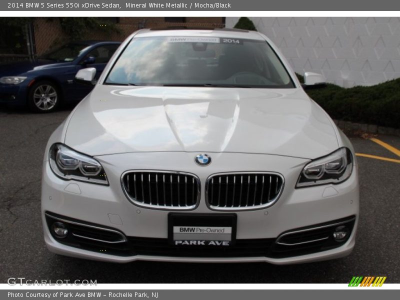 Mineral White Metallic / Mocha/Black 2014 BMW 5 Series 550i xDrive Sedan