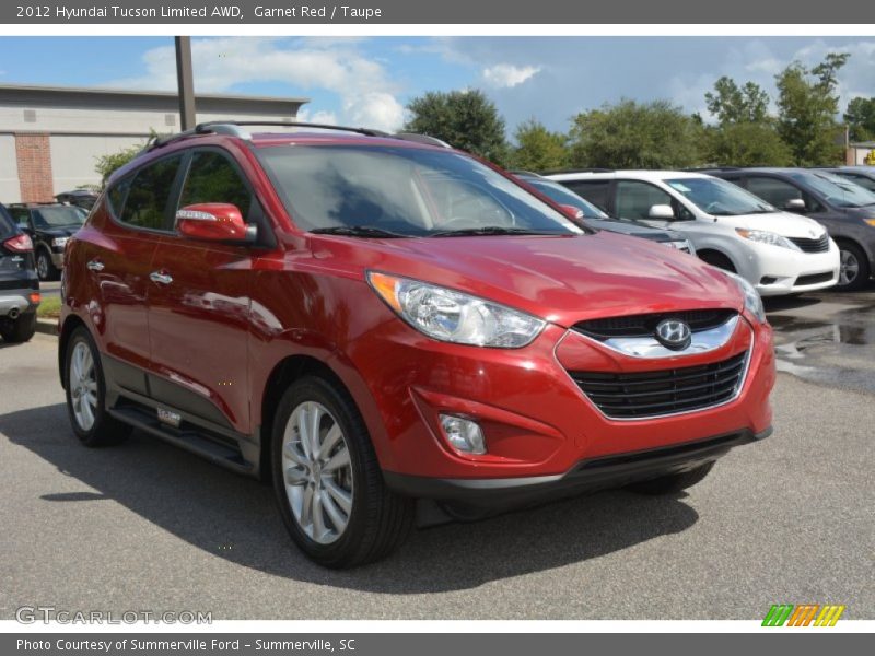 Garnet Red / Taupe 2012 Hyundai Tucson Limited AWD