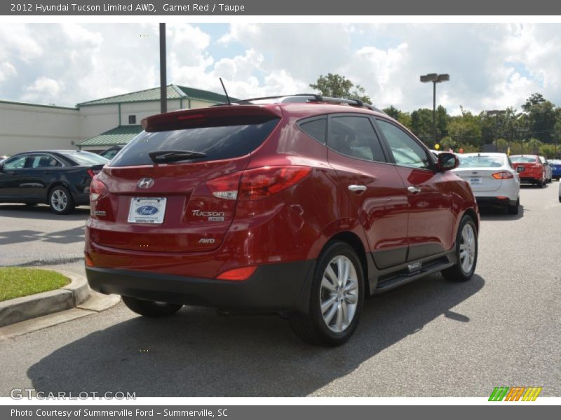 Garnet Red / Taupe 2012 Hyundai Tucson Limited AWD