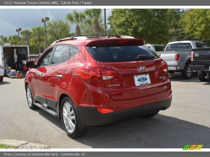 Garnet Red / Taupe 2012 Hyundai Tucson Limited AWD