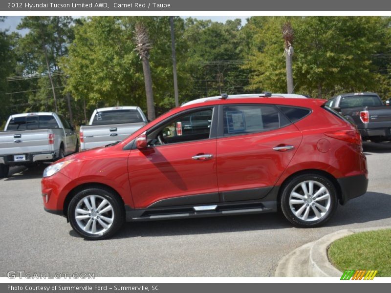 Garnet Red / Taupe 2012 Hyundai Tucson Limited AWD