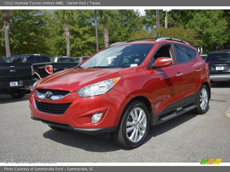 Garnet Red / Taupe 2012 Hyundai Tucson Limited AWD