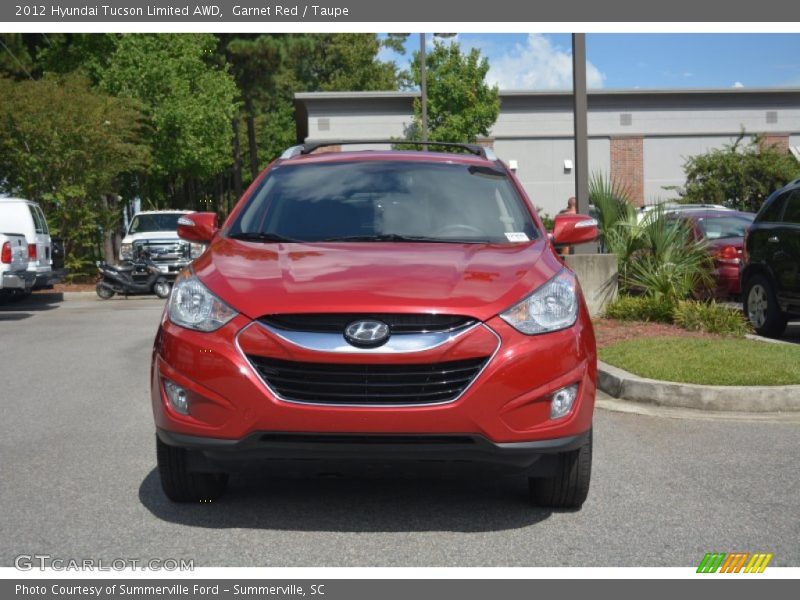 Garnet Red / Taupe 2012 Hyundai Tucson Limited AWD