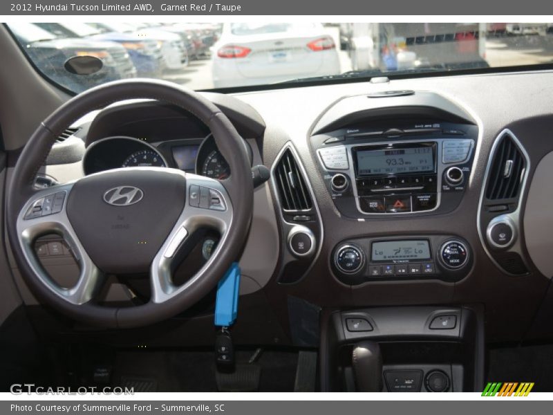 Garnet Red / Taupe 2012 Hyundai Tucson Limited AWD