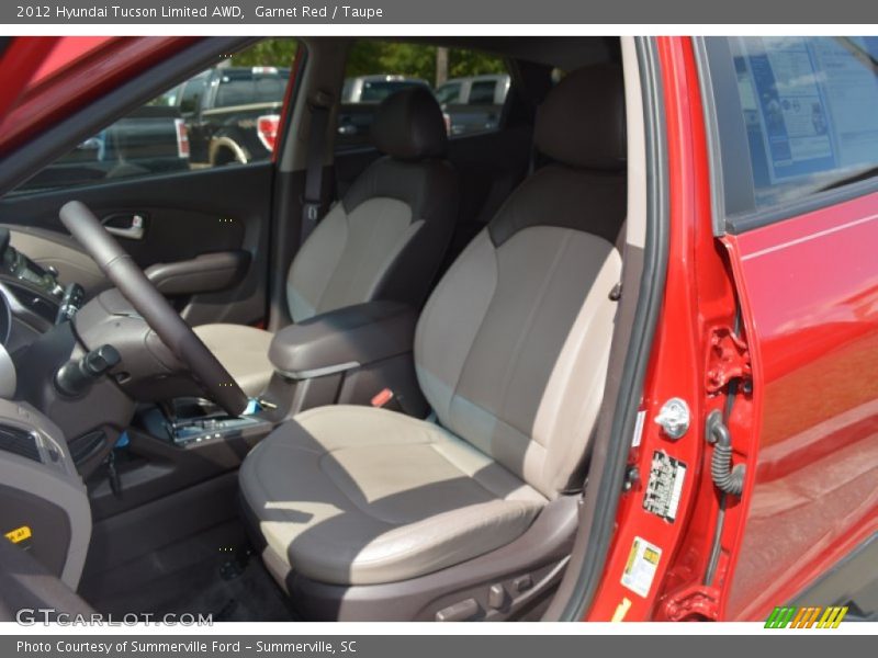 Garnet Red / Taupe 2012 Hyundai Tucson Limited AWD