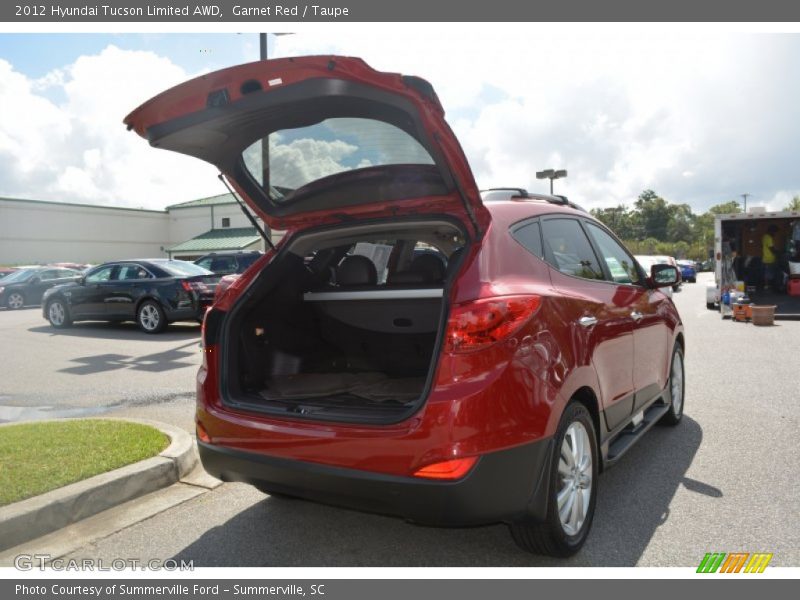 Garnet Red / Taupe 2012 Hyundai Tucson Limited AWD