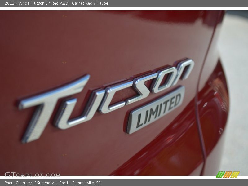Garnet Red / Taupe 2012 Hyundai Tucson Limited AWD
