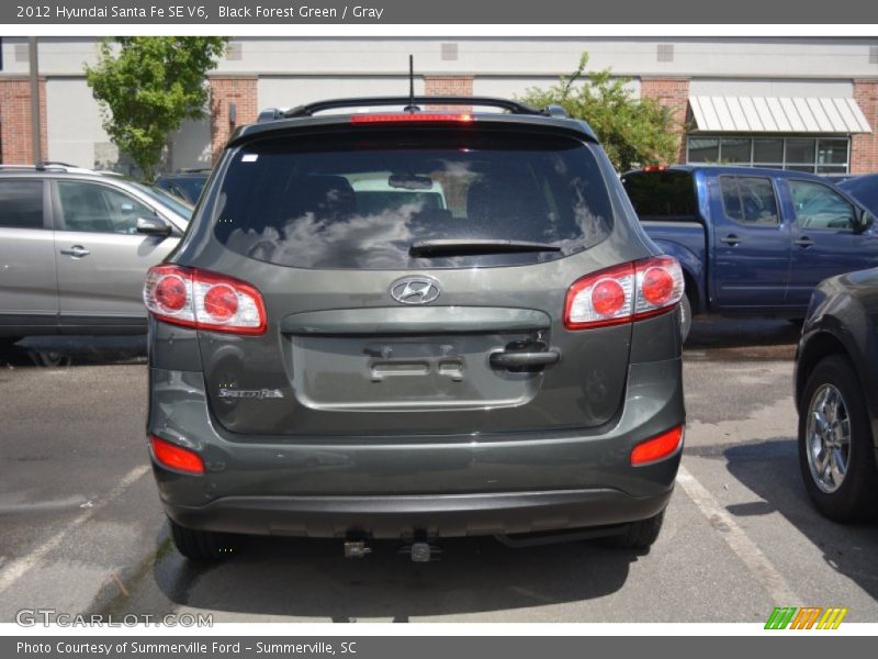 Black Forest Green / Gray 2012 Hyundai Santa Fe SE V6