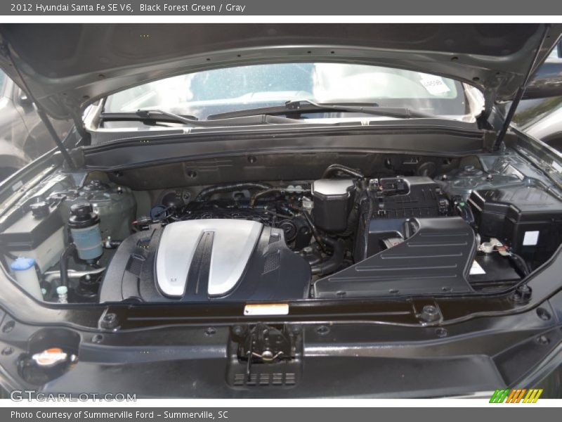 Black Forest Green / Gray 2012 Hyundai Santa Fe SE V6