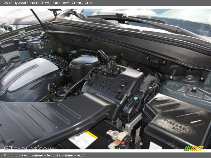 Black Forest Green / Gray 2012 Hyundai Santa Fe SE V6