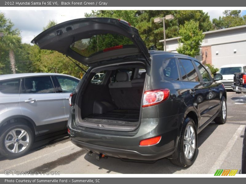 Black Forest Green / Gray 2012 Hyundai Santa Fe SE V6