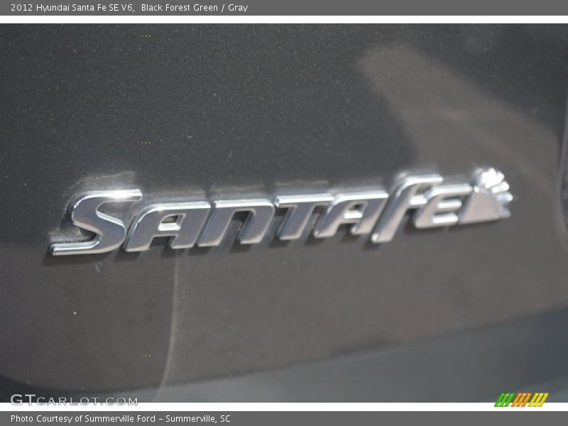 Black Forest Green / Gray 2012 Hyundai Santa Fe SE V6