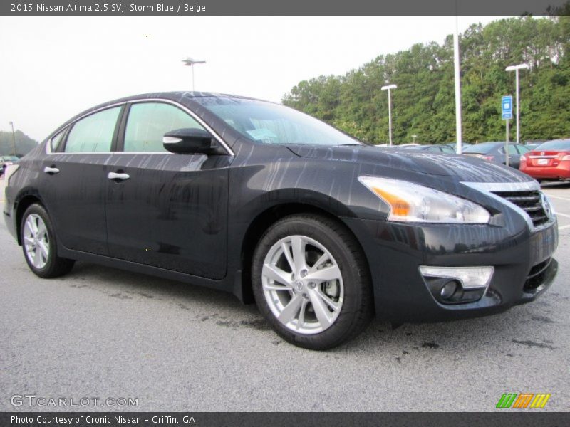 Storm Blue / Beige 2015 Nissan Altima 2.5 SV