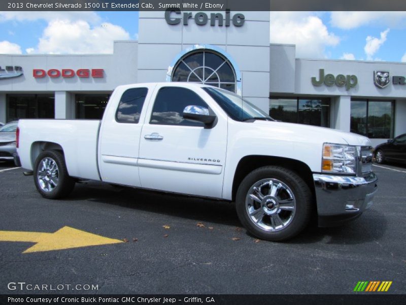 Summit White / Ebony 2013 Chevrolet Silverado 1500 LT Extended Cab