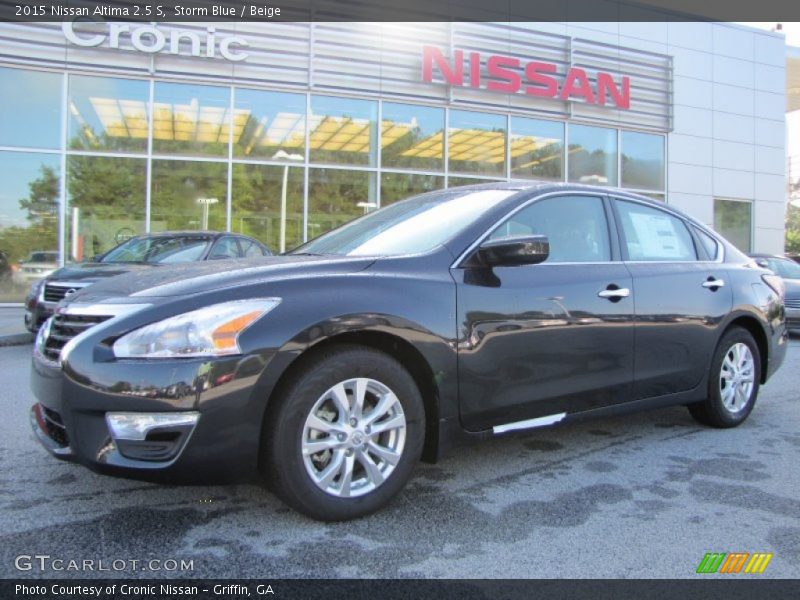 Storm Blue / Beige 2015 Nissan Altima 2.5 S