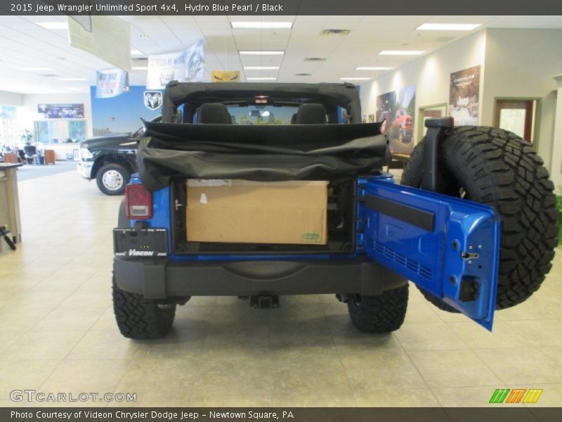 Hydro Blue Pearl / Black 2015 Jeep Wrangler Unlimited Sport 4x4