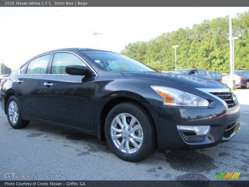Storm Blue / Beige 2015 Nissan Altima 2.5 S
