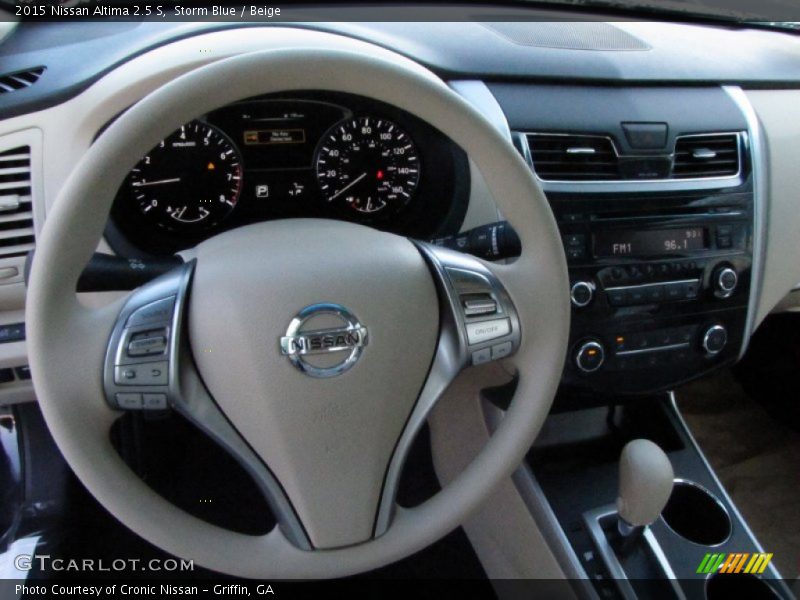 Storm Blue / Beige 2015 Nissan Altima 2.5 S