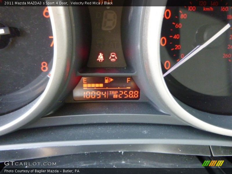 Velocity Red Mica / Black 2011 Mazda MAZDA3 s Sport 4 Door