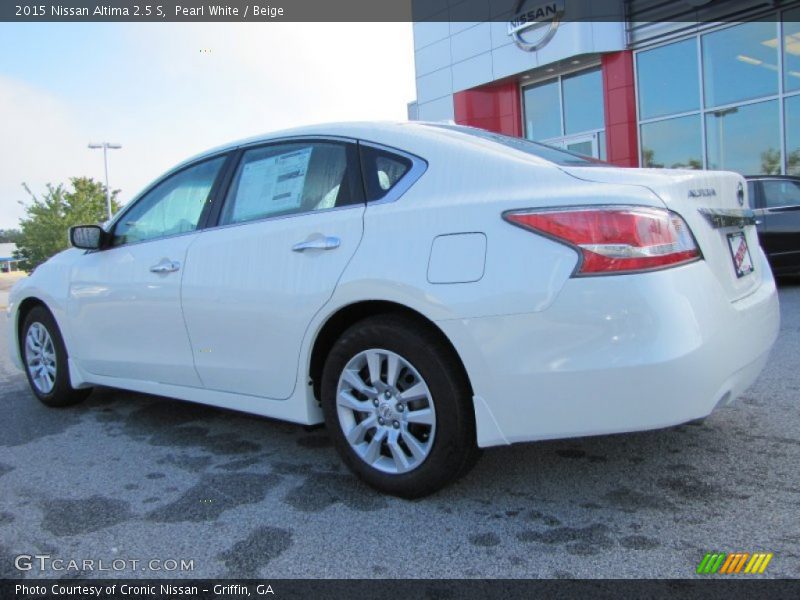 Pearl White / Beige 2015 Nissan Altima 2.5 S