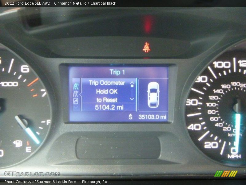 Cinnamon Metallic / Charcoal Black 2012 Ford Edge SEL AWD