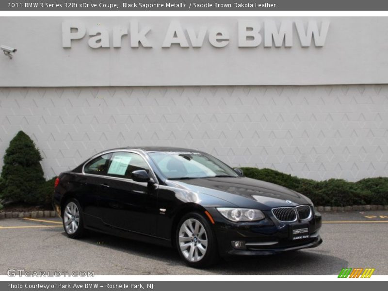 Black Sapphire Metallic / Saddle Brown Dakota Leather 2011 BMW 3 Series 328i xDrive Coupe