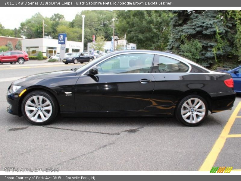 Black Sapphire Metallic / Saddle Brown Dakota Leather 2011 BMW 3 Series 328i xDrive Coupe