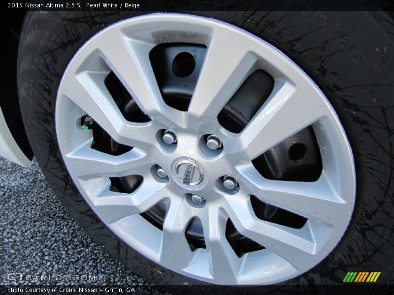 Pearl White / Beige 2015 Nissan Altima 2.5 S