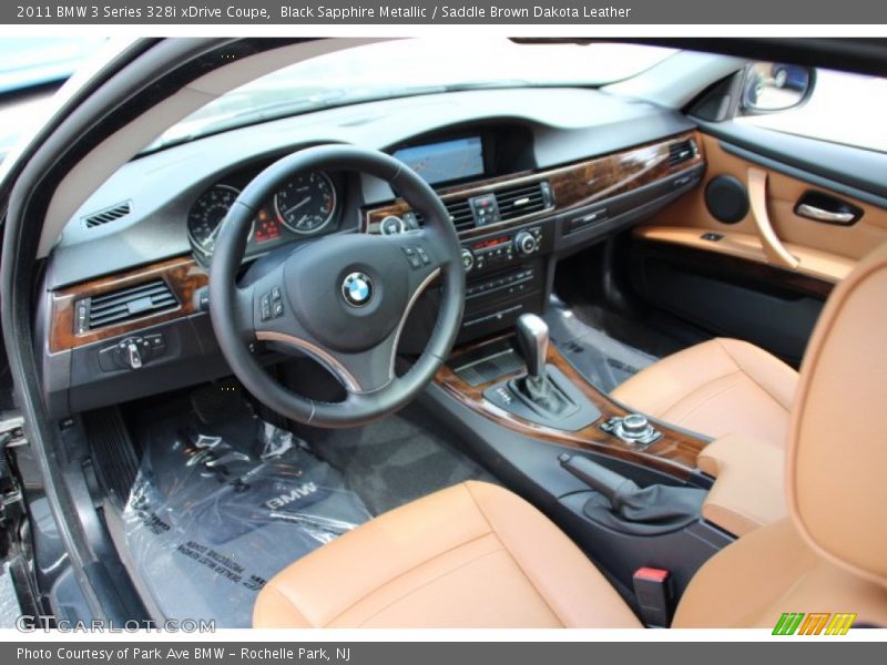 Black Sapphire Metallic / Saddle Brown Dakota Leather 2011 BMW 3 Series 328i xDrive Coupe