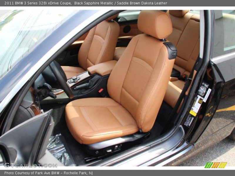 Black Sapphire Metallic / Saddle Brown Dakota Leather 2011 BMW 3 Series 328i xDrive Coupe