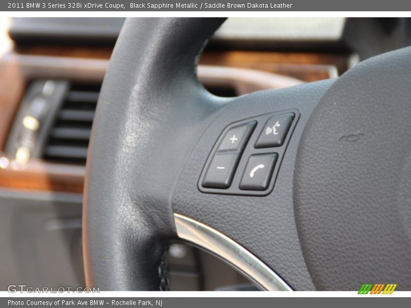Black Sapphire Metallic / Saddle Brown Dakota Leather 2011 BMW 3 Series 328i xDrive Coupe