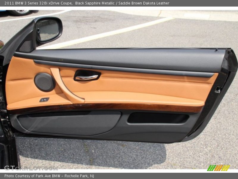 Black Sapphire Metallic / Saddle Brown Dakota Leather 2011 BMW 3 Series 328i xDrive Coupe