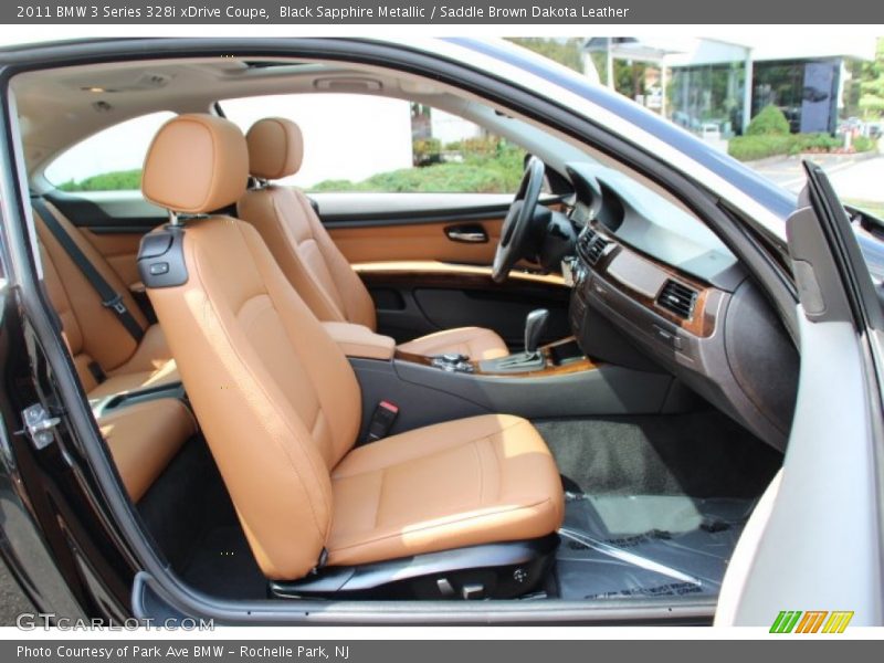Black Sapphire Metallic / Saddle Brown Dakota Leather 2011 BMW 3 Series 328i xDrive Coupe