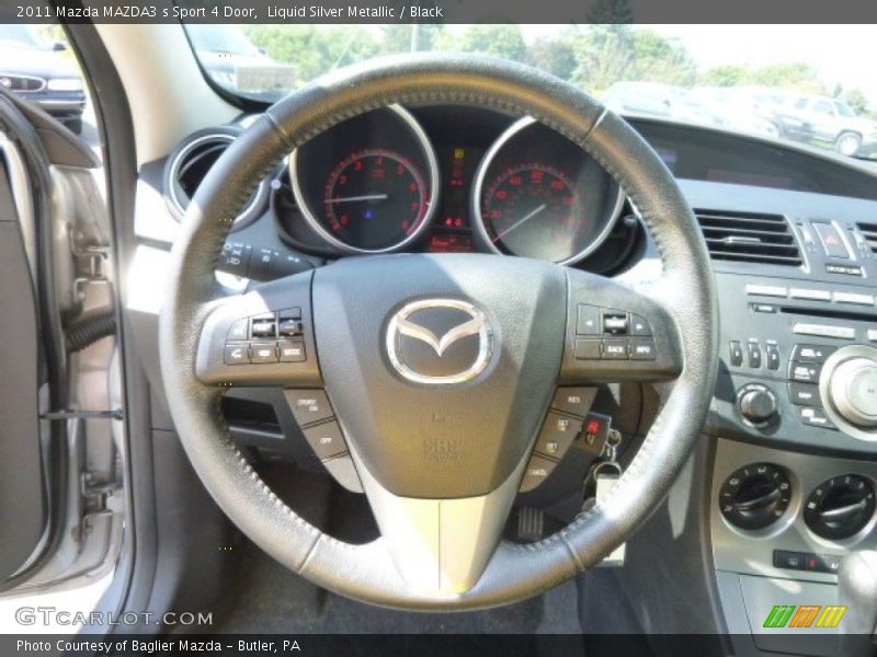 Liquid Silver Metallic / Black 2011 Mazda MAZDA3 s Sport 4 Door