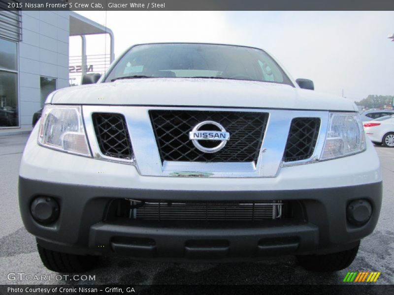 Glacier White / Steel 2015 Nissan Frontier S Crew Cab