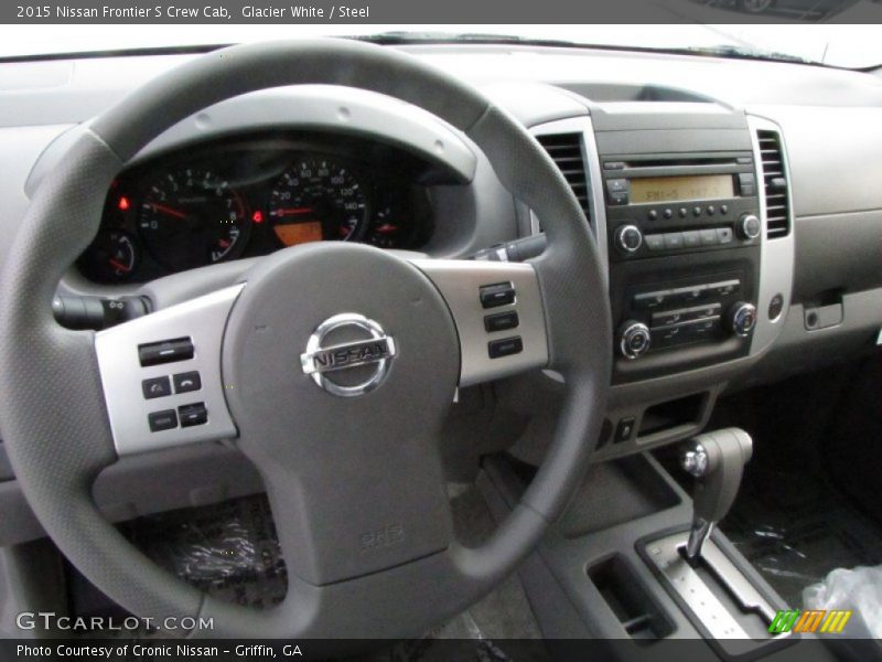 Glacier White / Steel 2015 Nissan Frontier S Crew Cab