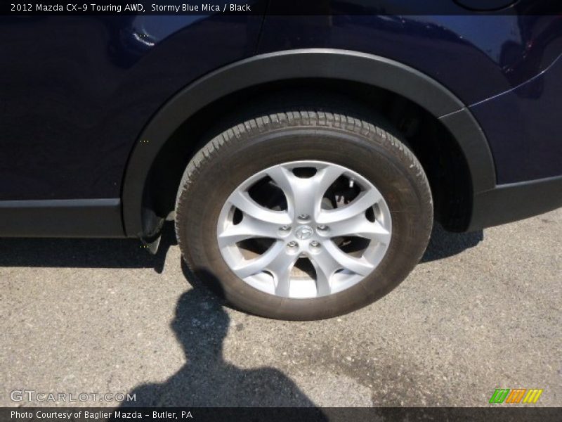 Stormy Blue Mica / Black 2012 Mazda CX-9 Touring AWD