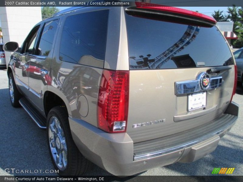 Radiant Bronze / Cocoa/Light Cashmere 2007 Cadillac Escalade AWD