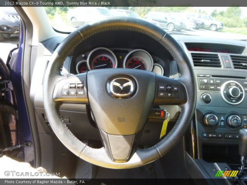 Stormy Blue Mica / Black 2012 Mazda CX-9 Touring AWD
