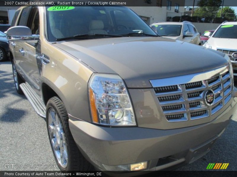 Radiant Bronze / Cocoa/Light Cashmere 2007 Cadillac Escalade AWD