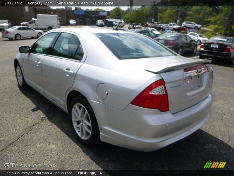 Ingot Silver Metallic / Medium Light Stone 2012 Ford Fusion SEL