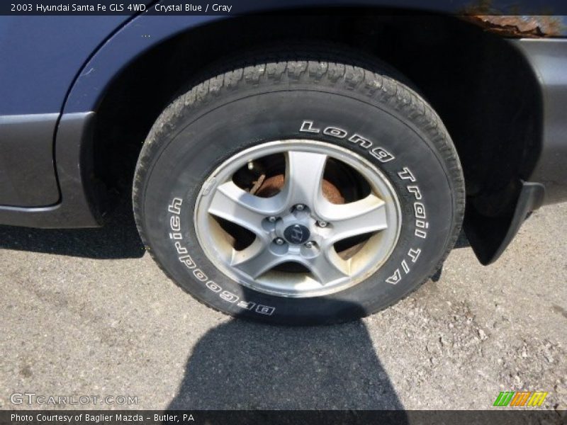 Crystal Blue / Gray 2003 Hyundai Santa Fe GLS 4WD