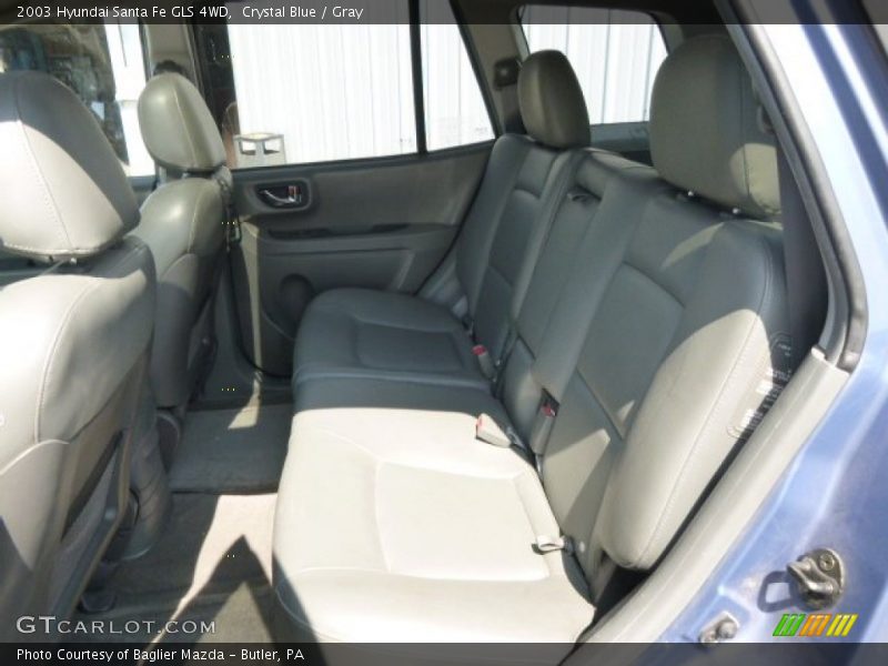 Crystal Blue / Gray 2003 Hyundai Santa Fe GLS 4WD